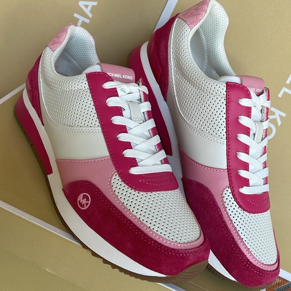 MICHEL KORS ANDI TRAINER
FAUX LEATHER/SUEDE
Electric Pink Multi 
Sneakers - Picture 7 of 16